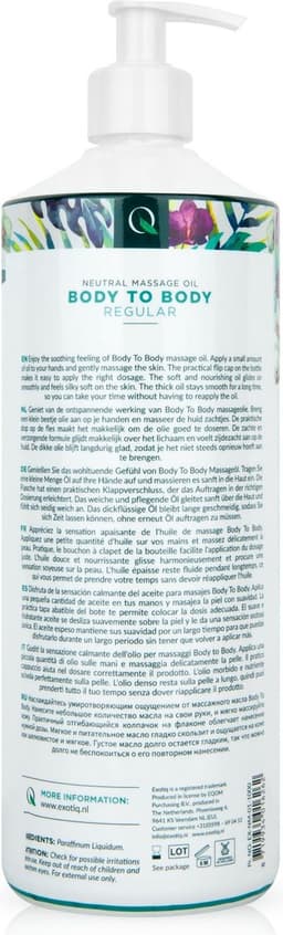Exotiq - Body To Body Oil - Massage - Massage Olie - Massage Olie Erotisch - 1L — thumbnail 2