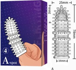 A-Spot Vinger sleeve Siliconen NR4 — thumbnail 1