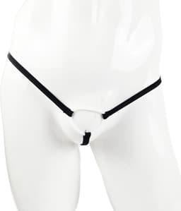 BamBella ® - Sexy Erotische bondage Lingerie Maat L/XL onesize Heren onderbroek Zwart mannen — thumbnail 1