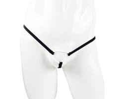 BamBella ® - Sexy Erotische bondage Lingerie Maat L/XL onesize Heren onderbroek Zwart mannen