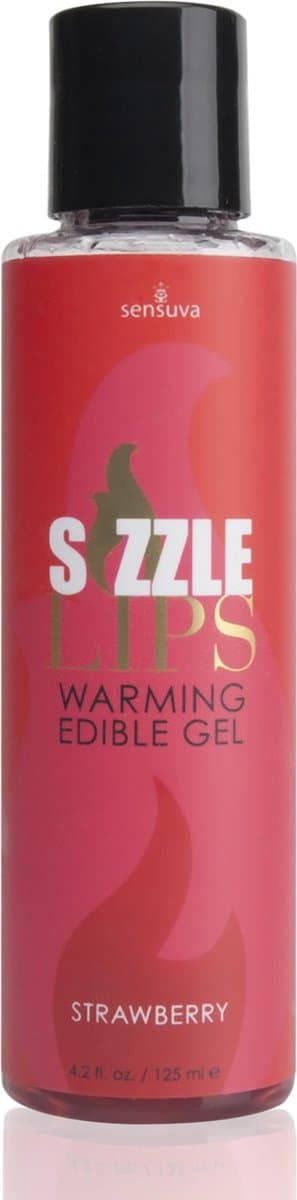 Sensuva - Sizzle Lips Verwarmende Eetbare Gel Aardbei 125 ml — afbeelding 1