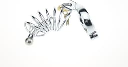 Chastity Cage - kuisheidskooi met dilator - voor mannen - stainless steel - Prolink Novelties® nr. 6 — thumbnail 2