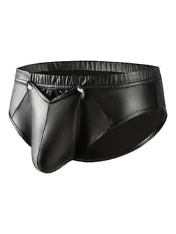 Slip-Heren-Sexy-Zwart-Goedkoop-Erotisch-Kwaliteit-Opwindend-Opvallend-Katoen-Latex-Drukkers — thumbnail 1