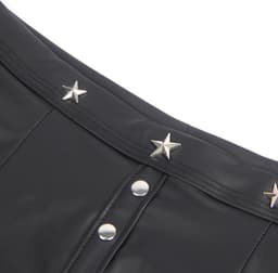Zwarte sexy leren heren boxershorts - maat XL/2XL- black sexy leather men boxers underwear -BDSM - clubwear heren ondergoed erotiek mannen boxer — thumbnail 4