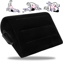 Seks kussen - Seks meubel - Sex Pillow - Opblaasbaar - Positie Kussen - Met handvaten - Zwart — thumbnail 5