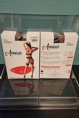 Panty open kruis - Naadpanty - 30 Denier - Kleur: Suntan - Maat: XXL - Model: Diva - Merk: Amour — thumbnail 7