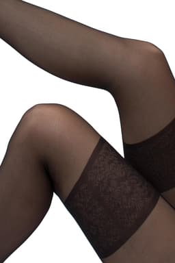 Giulia - Intimo Noir 20den Sheer Panty met open kruis - Zwart - XL — thumbnail 6