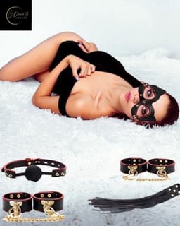 Dare to Undress – Fifty Shades of Grey – Luxe 8-delige BDSM Set met Opbergkoffer – Premium – BDSM Bondagesets - Valentijn Cadeau - Handboeien, Halsband, Masker, Gagbal & Zweep - Sex Toys voor Koppels - Seksspeeltjes voor mannen en vrouwen - Kinky — thumbnail 7
