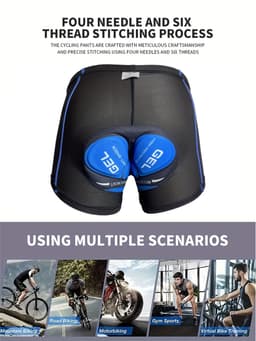 Livé® Blauw Fietsondergoed Heren – GEL 5D Fietsbroek Ademend XL — thumbnail 2