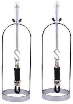 Nooitmeersaai - Tepelstretchers kooi met tepelklem - Metaal - Zilver - 300 gram — thumbnail 1