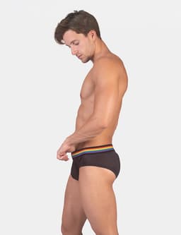 Barcode Berlin Backless Brief Pride Black - MAAT S - Erotisch Heren Ondergoed - Slip voor Man - Sexy mannen Slip — thumbnail 3