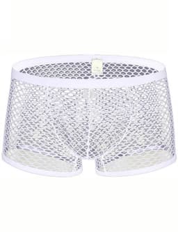 Witte Visnet Boxershort Heren – Sexy Transparant Herenondergoed – Maat L/XL — thumbnail 2