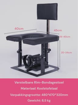 BUM BLING® - Sex Stoel - BDSM Rimstoel - Bondage Stoel - Zwart - SM Meubel — thumbnail 10