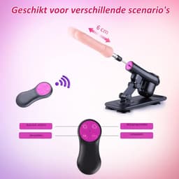 Sex Machine Met 7 Luxe Opzetstukken - Dildo - Neukmachine - Fuck machine Met Afstandsbediening - Compleet Sexmachine Pakket – Inclusief Dildo’s en Anaal Dildo's – Seksmachine Voor Mannen en Vrouwen - Discreet Verzonden — thumbnail 4