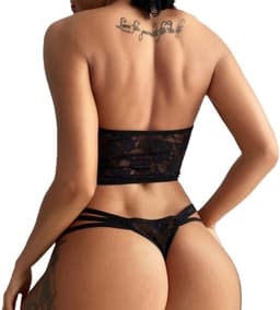 Erotische Body I Lingerie I Sexy Erotisch Ondergoed I Erotische Kleding I Open Kruis I One Size I Zwart — thumbnail 4