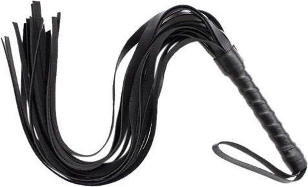 LOUZIR Erotische Zweep – BDSM – Seks zweep – Bondage – Sm zweepje – Leer - Zwart — afbeelding 1