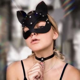 Luxe Cosplay Masker - Zwart - PU Leer - Kat - Sexy - Masquerade — thumbnail 5