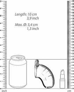 Model 15 - Chastity - 3.5" - Cock Cage - Transparent — thumbnail 5