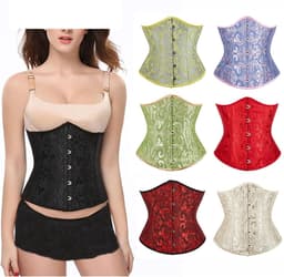 Dames satijnen corset bustier taille trainer plus size body shaper — thumbnail 2