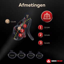 Quick Relief Elite Lock™ Nano - Chastity cage - Kuisheidskooi met 4 ringmaten - Kuisheidskooi voor Mannen - Sissy - BDSM - Cock Cage - Zwart — thumbnail 6