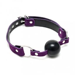 Rimba - Mondknevel - Ball Gag Met Siliconen bal - Paars — thumbnail 5