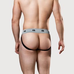 MM Sports Original Edition Swimmer/Jogger Jockstrap 2 inch Black - MAAT S - Heren Ondergoed - Jockstrap voor Man - Mannen Jock — thumbnail 4