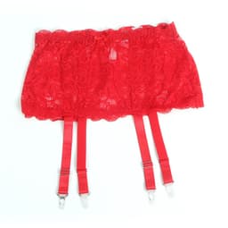 Zeloria Erotische Lingerie Jarretelgordel met Bijpassende Slip – Luxe Kant – Rood – M/L — thumbnail 4
