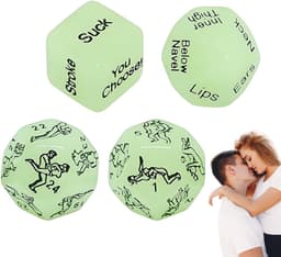 Oneay Seksspel voor volwassen stellen, 4-delige set, nachtthema, dobbelstenen met een diameter van 18-25 mm, sexy liefdespelletjes. — thumbnail 1