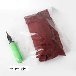 Nooitmeersaai - sexkussen opblaasbaar - Vinyl - Bordeaux rood - incl. pompje — thumbnail 5
