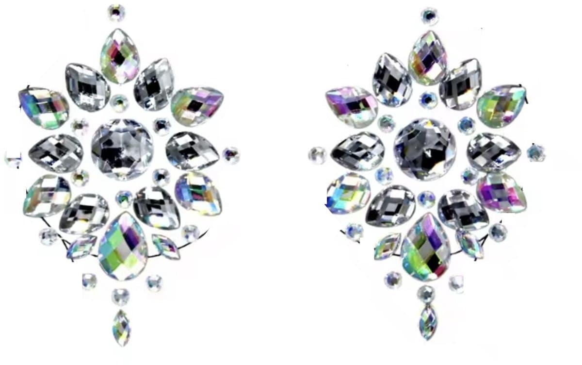 Tepelstickers - Tepelcovers - Festival Accessoire - Nipple Covers - Chique Diamantjes - 1 Paar — afbeelding 1