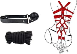 BDSM 10-Delige Bondage Set Met Zweep En Handboeien - Sex toys - Bdsm Set - Bondage Set - Zwart — thumbnail 10
