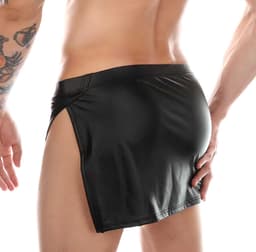 Mini Rok Heren - Leer Look - Heren Lingerie - Ondergoed — thumbnail 5