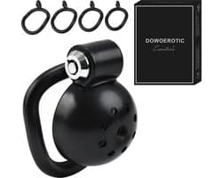 DOWO® - Mini Locker - Kuisheidskooi- Chastity cage - Peniskooi – Hemisferisch - ABS - Zwart - 4 Maten