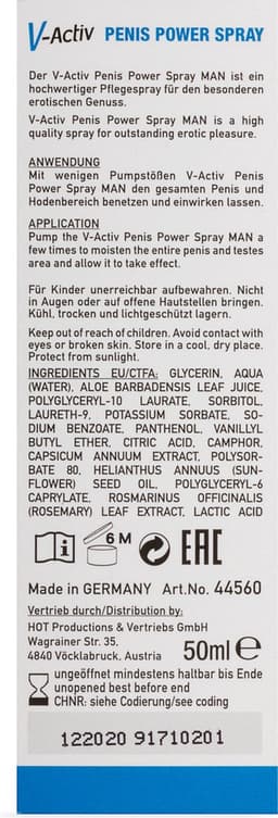 Hot-Hot V-Activ Penis Power Spray 50 M-Creams&lotions&sprays — thumbnail 7