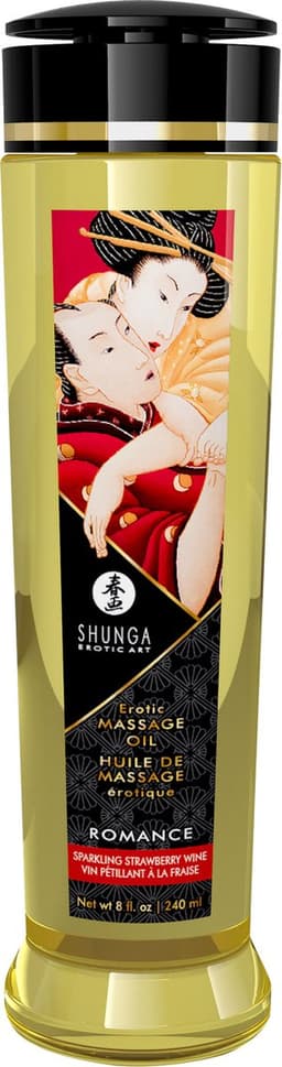 Shunga - Massageolie - Romance Sparkling Strawberry -240 ml — thumbnail 1
