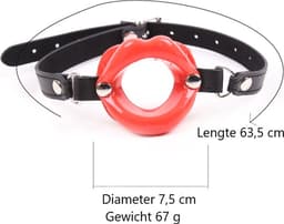 Erodit® Sexy Lips open mond gag - Siliconen Zwarte lippen gag - Fetish gag - Open mond gag - Mond gag - O-ring gag - SexToy - BDSM - Sex bondage spel mannen - Erotiek - Seks speeltjes koppels - Mannen - Vrouwen — thumbnail 9
