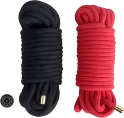 Banoch | Bondagetouw extra zacht 10 meter rood & zwart in opbergtas — thumbnail 1