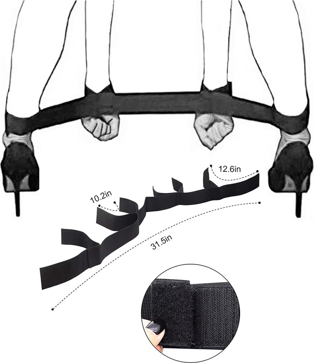 CHPN - Handboeien- Enkelboeien- Boeienset voor volwassenen - Seksspeeltje - Seks attributen - Bondage - Handcuffs - Zwart — afbeelding 1