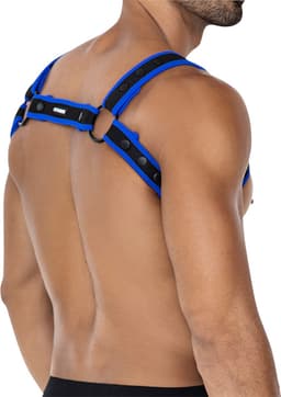 Cut4Men - Fetish Harnas - Tuigje - Neo - Blauw/Zwart — thumbnail 4