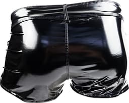 BamBella ® - Boxer short Maat M Datex Zwart (Latex en stof SM kleding BDSM erotische heren kleding — thumbnail 4