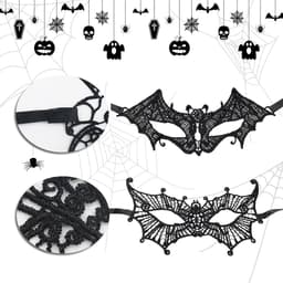 5-delige Halloween Steampunk Accessoires voor Vrouwen met Kanten Handschoenen, Venetiaanse Masker, Gothic Sieraden en Tattoo Stickers voor Cosplay en Feestjes — thumbnail 3