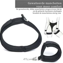 YOR® Benenspreider bdsm - Seksspeeltjes voor Koppel – Erotiek Toys - Sex Sling – Love Swing – Discreet Verpakt – Zwart- 16cm x 10cm x 6cm — thumbnail 6