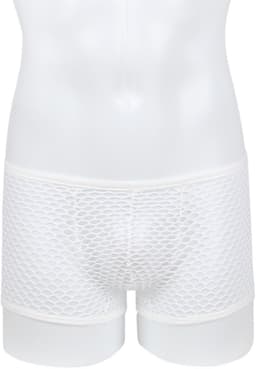 Witte Visnet Boxershort Heren – Sexy Transparant Herenondergoed – Maat L/XL — thumbnail 4