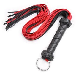 Smart Moves - Flogger - PU Leer - 72 cm - Rood/Zwart — thumbnail 1