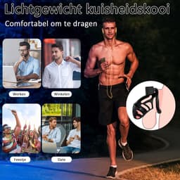 DOWO® - Kuisheidskooi - Peniskooi - Kuisheidskooi voor Mannen - Chastity cage - ABS - Zwart - 3 Maten — thumbnail 6