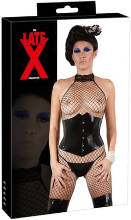 LateX – Latex Korset Klassiek en Uitdagend voor Extra Spanning en Uitdaging Maat XL - Zwart — thumbnail 1
