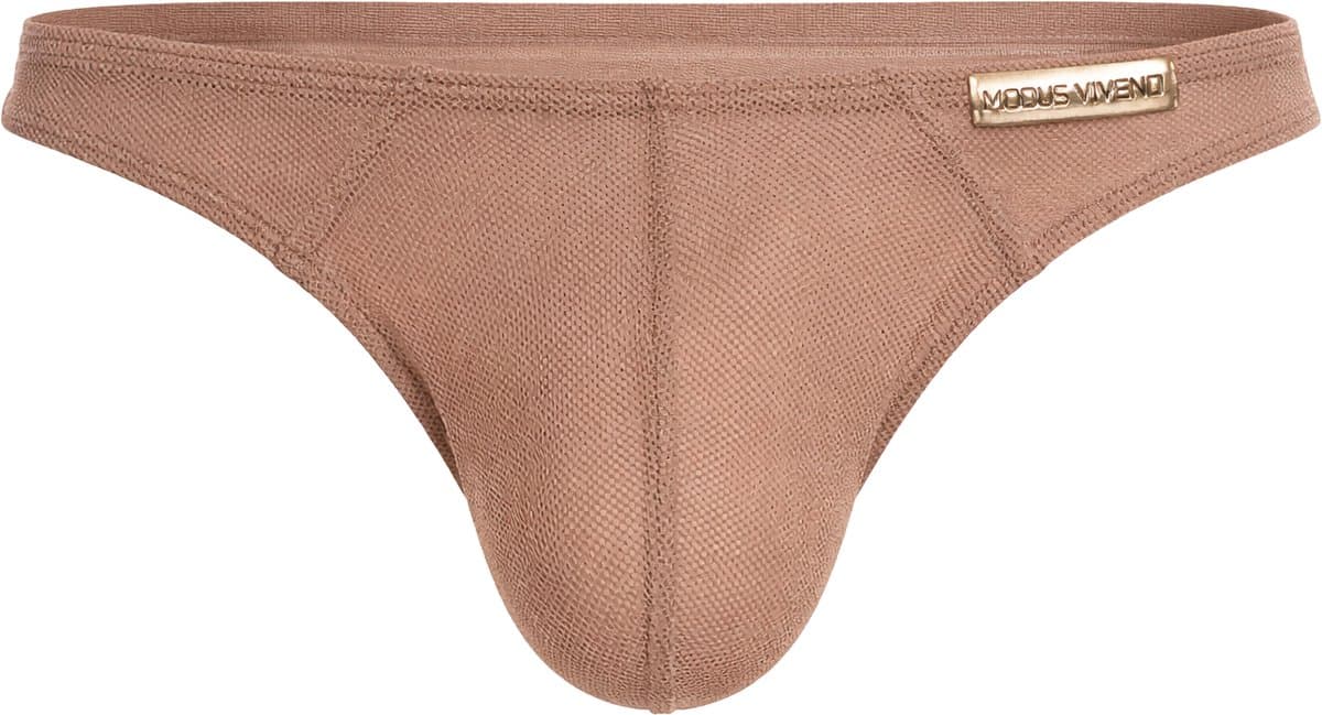 MODUS VIVENDI Mesh Through Low Cut Brief Skin - MAAT XL - Erotisch Heren Ondergoed - Slip voor Man - Sexy mannen Slip — afbeelding 1