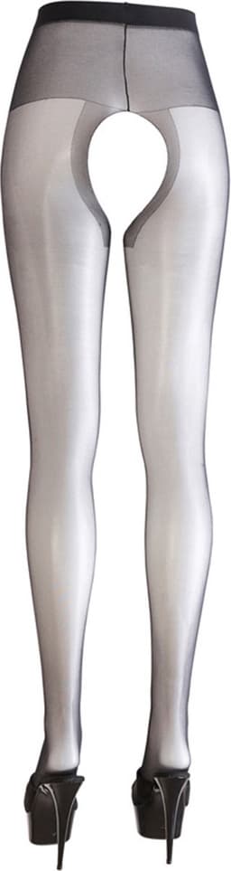 Cottelli Collection – Open Kruis Panty met Versterkte Taille Band voor een Sensuele Uitdaging – Maat L – Zwart — thumbnail 3