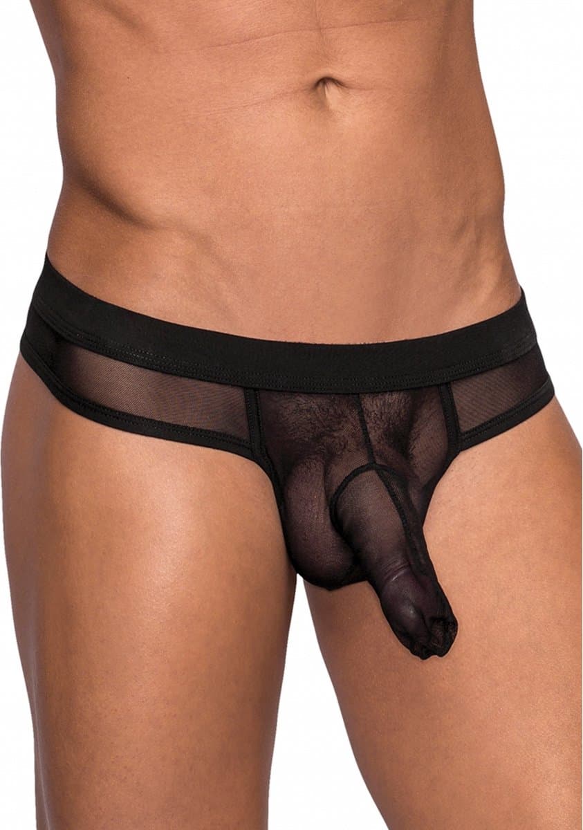 Male Power Hose String black S/M — afbeelding 1