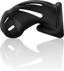 Model 27 - Ultra Soft Silicone Chastity Cage - Black — thumbnail 2